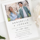 Minimalistisch Moderne Foto Hochzeit Einladung