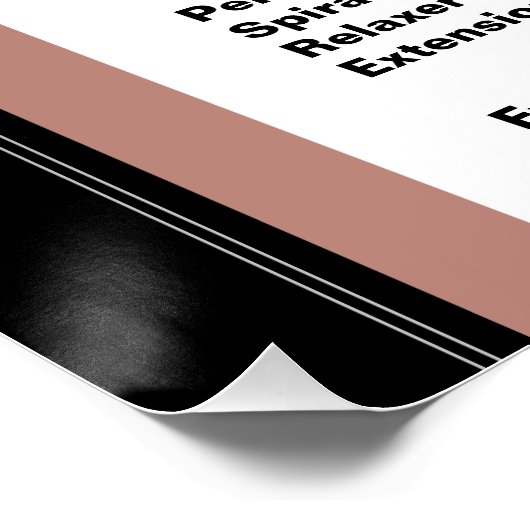 Minimalistisch Moderne Friseurin Poster (Ecke)