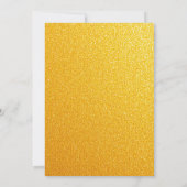 Minimalistisch Moderne Goldene Quinceanera Einladung (Rückseite)