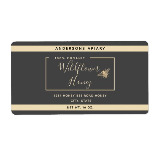 Minimalistisch Moderne Goldhhonigjar (Vorne)