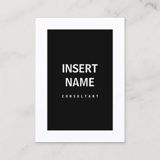Minimalistisch moderne Grenze Schwarzweiss Visitenkarte (Vorderseite)