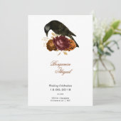 Minimalistisch Moderne Herbstliche Rose Gothic Rav Einladung (Stehend Vorderseite)