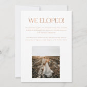 Minimalistisch moderne Hochzeit mit 2 Fotos "Wir h Ankündigung (Rückseite)