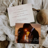 Minimalistisch Moderne Hochzeit Save the Date Einladungspostkarte