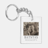 Minimalistisch Moderne Hochzeitsfeier BESTE FREUND Schlüsselanhänger (Vorderseite links)