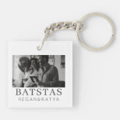 Minimalistisch Moderne Hochzeitsfeier BESTE FREUND Schlüsselanhänger (Rückseite)