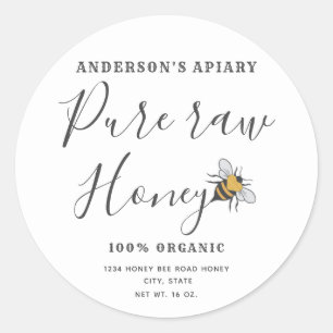 Minimalistisch Moderne Honigweine Runder Aufkleber