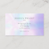 Minimalistisch Moderne Iridescent Beruflich Visitenkarte (Rückseite)