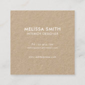 Minimalistisch moderne Kraft Quadratische Visitenkarte (Rückseite)