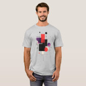 Minimalistisch Moderne Kunst Abstrakter geometrisc T-Shirt (Vorne ganz)