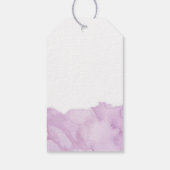 Minimalistisch Moderne Lila Aquarellfarben-Gastges Geschenkanhänger (Rückseite)