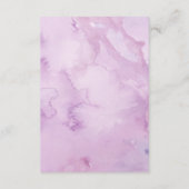 Minimalistisch Moderne Lila Watercolor Gastdetails Begleitkarte (Rückseite)