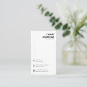 Minimalistisch-moderne Logo- und QR-Code-Visitenka Visitenkarte (Stehend Vorderseite)