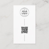 Minimalistisch-moderne Logo- und QR-Code-Visitenka Visitenkarte (Rückseite)