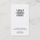 Minimalistisch moderne Logo-Visitenkarte Visitenkarte (Rückseite)