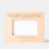 Minimalistisch Moderne Personalisiert frohe Weihna Geätzte Rahmen (Vorderseite)