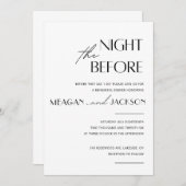 Minimalistisch Moderne Probe Abendessen Einladung (Vorne/Hinten)