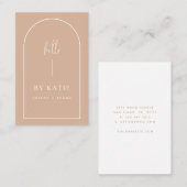 Minimalistisch Moderne Rosa Blush Arch Schönheit K Visitenkarte (Vorne/Hinten)
