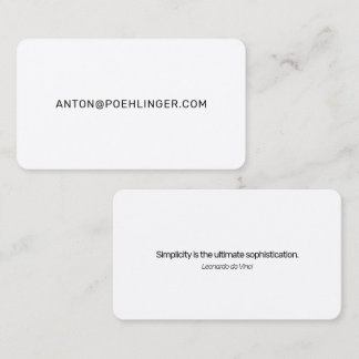Minimalistisch Moderne Saubere Zweizeilige Typogra Visitenkarte