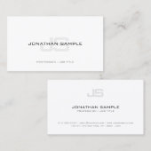 Minimalistisch Moderne Sauberkeit Elegant Mit Mono Visitenkarte (Vorne/Hinten)