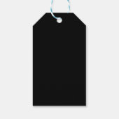 Minimalistisch Moderne Schwarz-Weiß-Silhouette Geschenkanhänger (Rückseite)