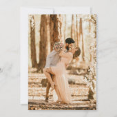 Minimalistisch Moderne Schwarz-weiße Foto Hochzeit Einladung (Rückseite)