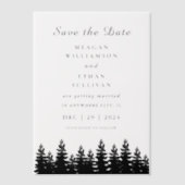 Minimalistisch Moderne Schwarz-weiße Sommerhochzei Pergament Einladungen (Vorderseite)