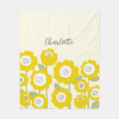 Minimalistisch Moderne Sonnenblume Minimaler Indiv Fleecedecke (Vorderseite)