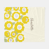Minimalistisch Moderne Sonnenblume Minimaler Indiv Fleecedecke (Vorderseite (Horizontal))
