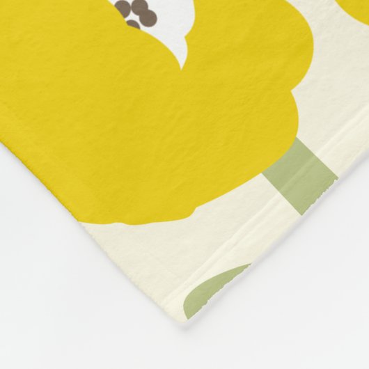 Minimalistisch Moderne Sonnenblume Minimaler Indiv Fleecedecke (Ecke)