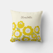 Minimalistisch Moderne Sonnenblume Minimaler Indiv Kissen (Vorderseite)