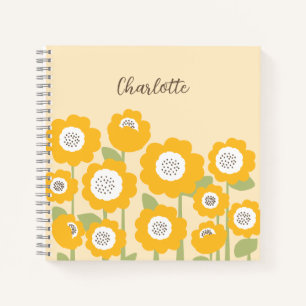 Minimalistisch Moderne Sonnenblume Minimaler Indiv Notizblock