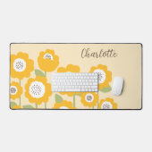 Minimalistisch Moderne Sonnenblume Minimaler Indiv Schreibtischunterlage (Tastatur & Maus)