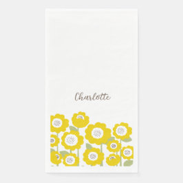 Minimalistisch Moderne Sonnenblume Minimaler Indiv Serviette