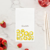 Minimalistisch Moderne Sonnenblume Minimaler Indiv Serviette (Beispiel)