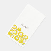 Minimalistisch Moderne Sonnenblume Minimaler Indiv Serviette (Ecke)