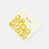 Minimalistisch Moderne Sonnenblume Minimaler Indiv Serviette (Ecke)