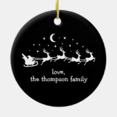 Minimalistisch Moderne stilvolle Personalisierte W Keramik Ornament (Hinten)