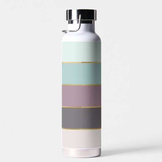 Minimalistisch Moderne Streifen Personalisiert Trinkflasche (Rechts)