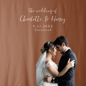 Minimalistisch Moderne Terracotta Boho Foto Hinter Wandteppich