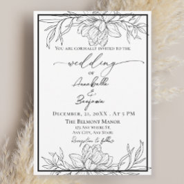 Minimalistisch Moderne Terracotta Hochzeit Einladung