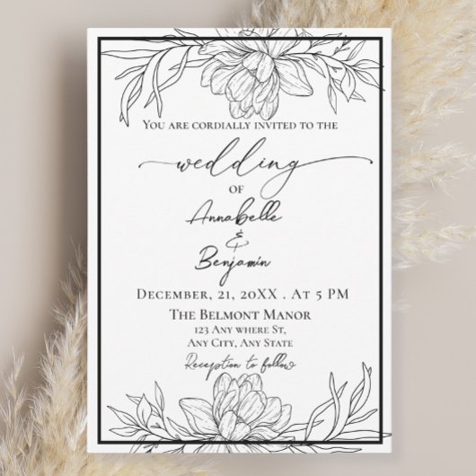 Minimalistisch Moderne Terracotta Hochzeit Einladung