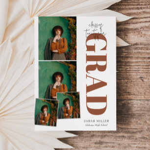 Minimalistisch Moderner 5-Foto-Abschluss Einladung