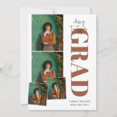 Minimalistisch Moderner 5-Foto-Abschluss Einladung (Vorderseite)