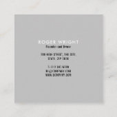Minimalistisch Moderner Beruflicher Platz Quadratische Visitenkarte (Rückseite)