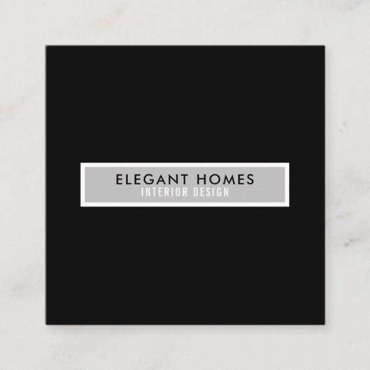 Minimalistisch Moderner Beruflicher Platz Quadratische Visitenkarte (Vorderseite)