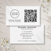 Minimalistisch moderner Beruflicher QR-Code Visitenkarte