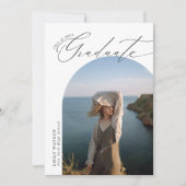 Minimalistisch Moderner Klassischer Foto Abschluss Einladung (Vorderseite)