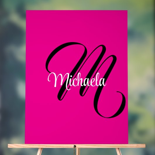 Minimalistisch moderner Monogramm Anfangsname heiß Acrylschild (Neutral)