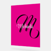 Minimalistisch moderner Monogramm Anfangsname heiß Acrylschild (Winkel)